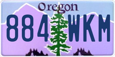 OR license plate 884WKM
