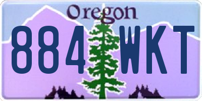 OR license plate 884WKT