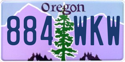 OR license plate 884WKW