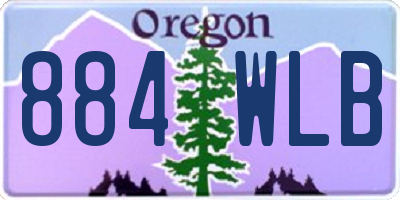 OR license plate 884WLB