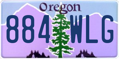 OR license plate 884WLG