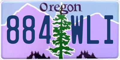 OR license plate 884WLI