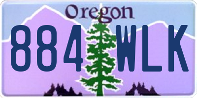 OR license plate 884WLK