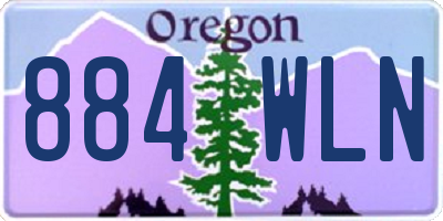 OR license plate 884WLN