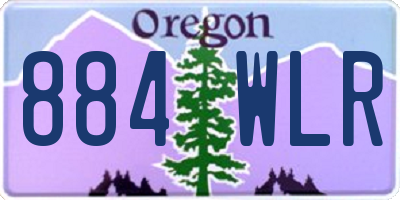 OR license plate 884WLR