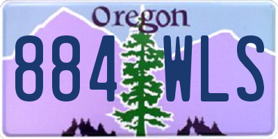 OR license plate 884WLS