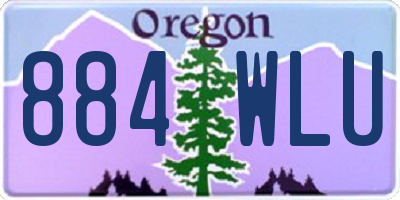 OR license plate 884WLU