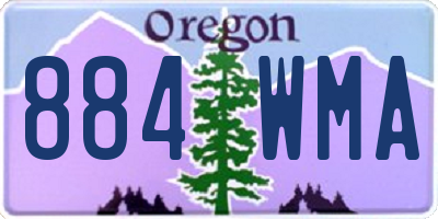 OR license plate 884WMA