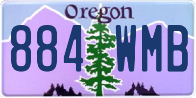 OR license plate 884WMB