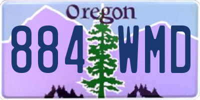 OR license plate 884WMD