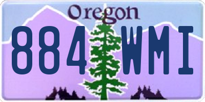 OR license plate 884WMI