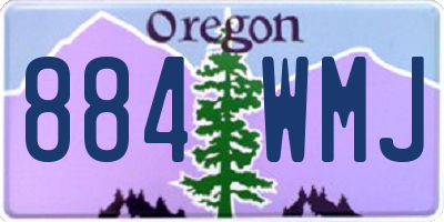 OR license plate 884WMJ