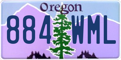 OR license plate 884WML