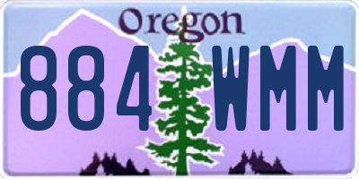 OR license plate 884WMM
