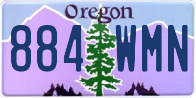 OR license plate 884WMN
