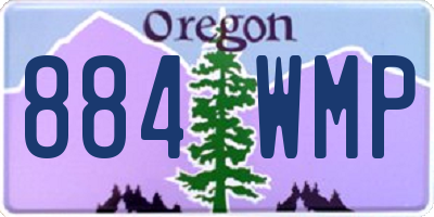 OR license plate 884WMP
