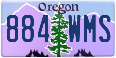 OR license plate 884WMS