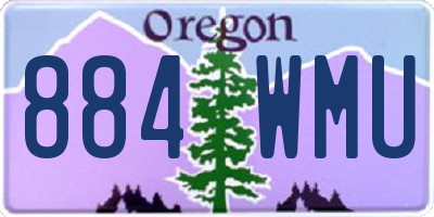 OR license plate 884WMU