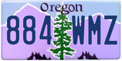 OR license plate 884WMZ