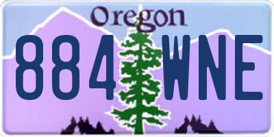 OR license plate 884WNE