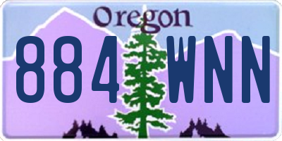 OR license plate 884WNN
