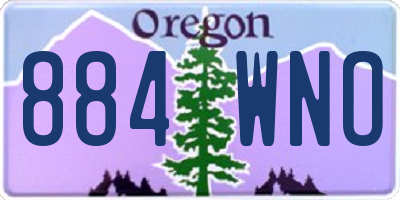 OR license plate 884WNO