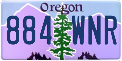 OR license plate 884WNR