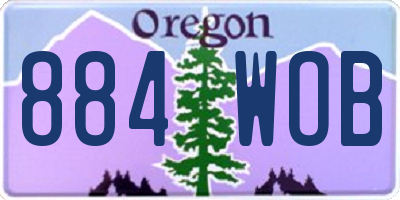 OR license plate 884WOB