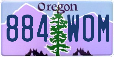 OR license plate 884WOM