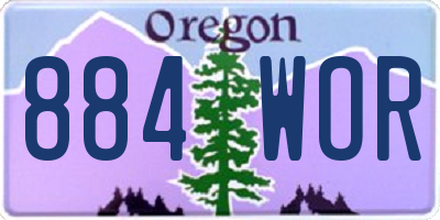 OR license plate 884WOR