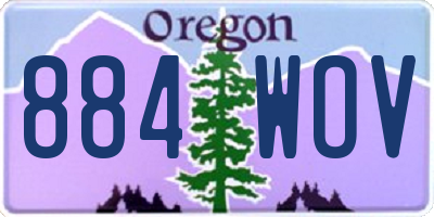 OR license plate 884WOV