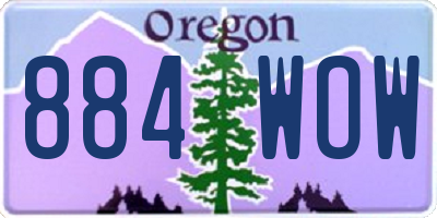 OR license plate 884WOW