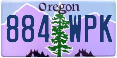 OR license plate 884WPK