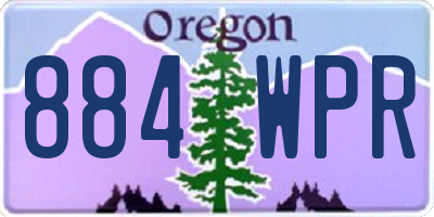 OR license plate 884WPR