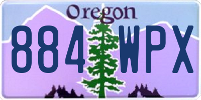OR license plate 884WPX