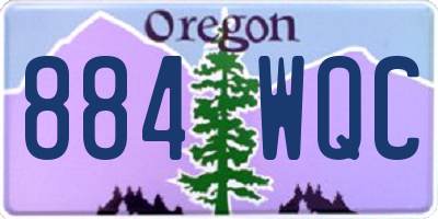 OR license plate 884WQC