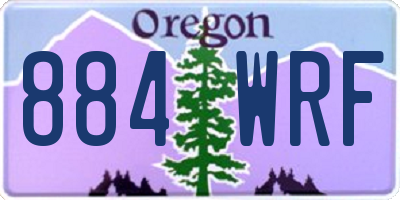 OR license plate 884WRF