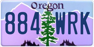 OR license plate 884WRK