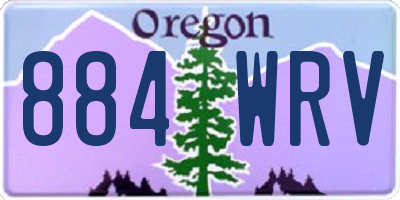 OR license plate 884WRV