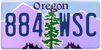 OR license plate 884WSC