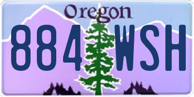 OR license plate 884WSH