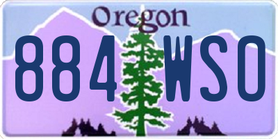 OR license plate 884WSO