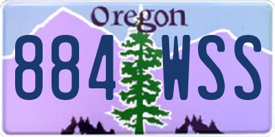 OR license plate 884WSS
