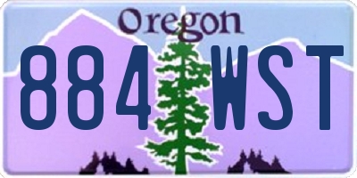 OR license plate 884WST