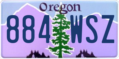 OR license plate 884WSZ