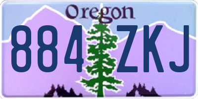 OR license plate 884ZKJ