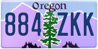 OR license plate 884ZKK
