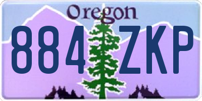 OR license plate 884ZKP