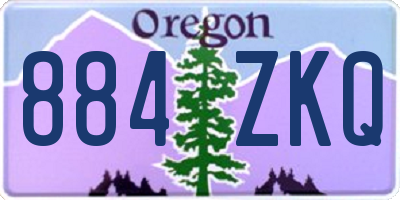 OR license plate 884ZKQ