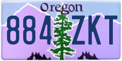 OR license plate 884ZKT